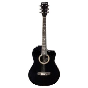 Santana HW39C-201 Cutaway Acoustic Guitar (Black)